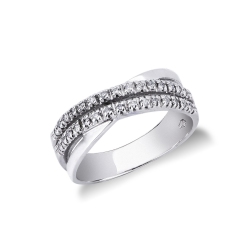 Bandring 750er Weißgold mit Diamanten