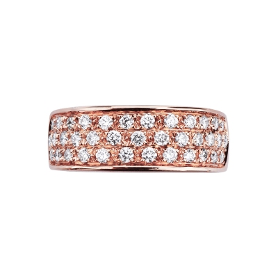 Bandring aus 18K Roségold mit Brillanten
