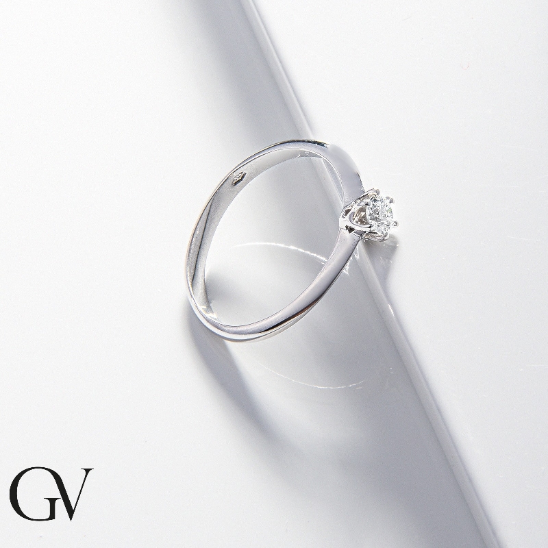 Antragsring Weißgold Diamant Antragsring Weißgold Diamant