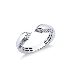 Designer Ring aus 750er Weißgold mit Brillanten