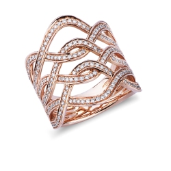 Bandring aus Roségold 18K mit Diamanten