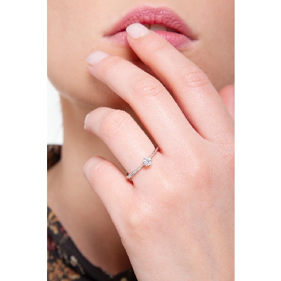 Solitäring Weißgold Verlobung