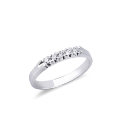 18K Weißgoldring mit 5 Brillanten 0,15 Karat
