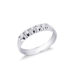 750 Weißgoldring mit 5 Diamanten 0,25 Karat