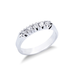 Halb Memoire Ring Damen Weißgold 750