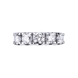 Weißgold 750 Ring mit fünf Diamanten 2 Karat 2