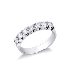 Weißgoldring mit 7 Brillanten