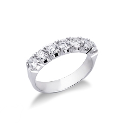 Diamantring Weißgold mit 7 Edelsteinen