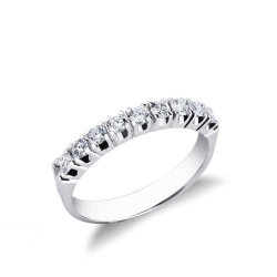 Diamantring Weißgold mit 9 Edelsteinen