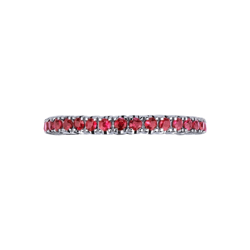 Eternity Ring aus 18 Karat Weißgold mit Rubinen Eternity Ring aus 18 Karat Weißgold mit Rubinen