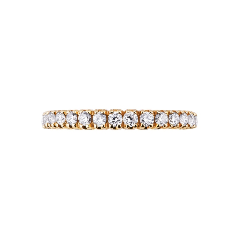 Gelbgold 750 Eternity Ring mit Diamanten