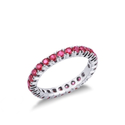 Rubin Memoire Ring Weißgold