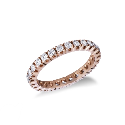 Eternity Ring mit Diamanten aus 750er Roségold 