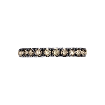 Eternity Ring Weißgold mit brauen Diamanten 