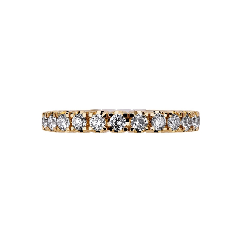 Memoire Ring mit Diamanten aus 18K Gelbgold