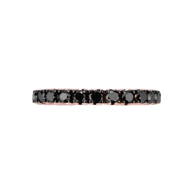 Eternity Ring Roségold 18K schwarzen Diamanten