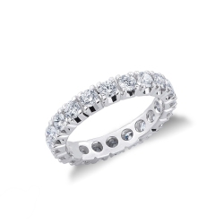 Weißgold 750 Memoire Ring mit Diamanten