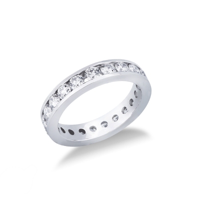 Eternity Ring Diamant Weißgold in einer Kanalfassung 