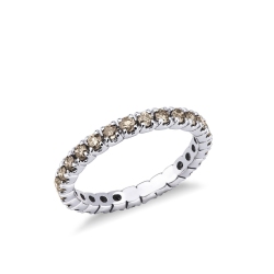 Eternity Ring Weißgold braune Diamanten