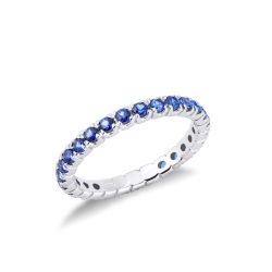 Saphir-Ring Weißgold 750 Eternity Ring