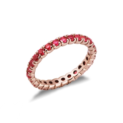 Rubin Ring Roségold 18K Eternity