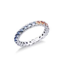 Saphir Ring Rainbow 750er Weißgold