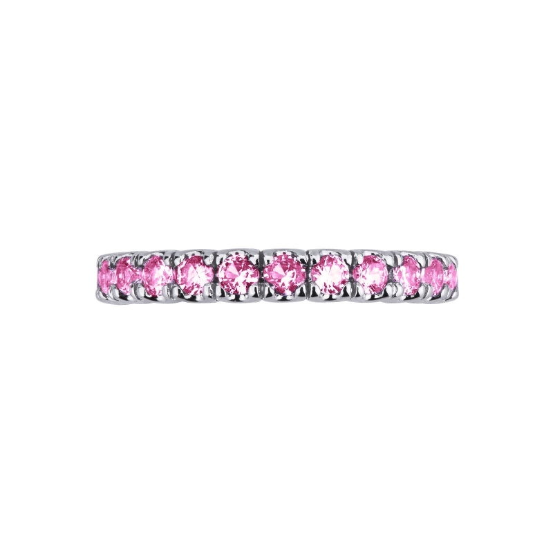 Memoire Ring Weißgold 750 mit rosa Saphiren Memoire Ring Weißgold 750 mit rosa Saphiren
