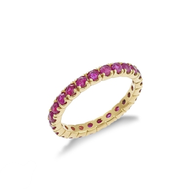 Eternity Ring Rubin Gelbgold 