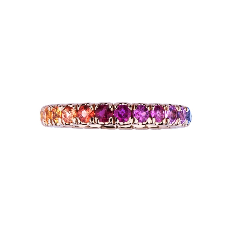 Eternity Ring mit Saphiren aus 750er Gold Rainbow Kollektion