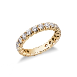 Memoire Ring aus Gelbgold 18K mit Diamanten