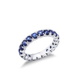 Saphir Memoire Ring Weißgold 18k