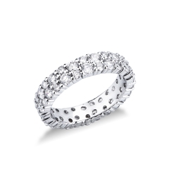 Memoire Ring mit zwei Reihen von Diamanten