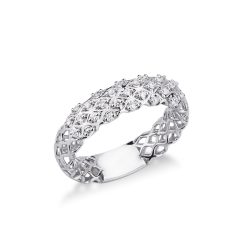 Designer Ring mit Brillanten aus Weißgold 750