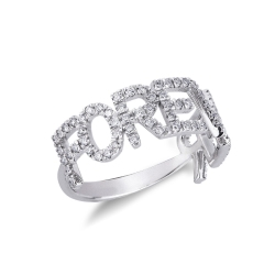 Diamant-Buchstabenring FOREVER