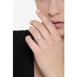Verlobungsring Weißgold 18K Diamant 0,70  2