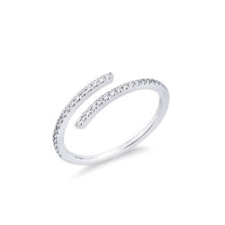 Designer Ring TOI ET MOI aus Weißgold 18K mit Brillanten