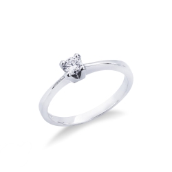 Weißgold Antragsring Diamant 0,20 Karat