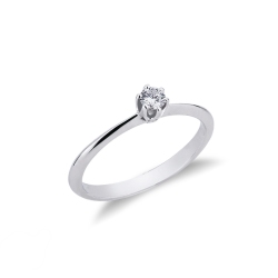 Günstiger Verlobungsring Weißgold Diamant 0,15 Karat