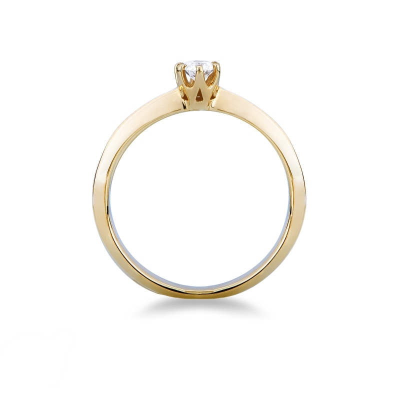 Verlobungsring aus Gelbgold 18k 0,20 ct Diamant