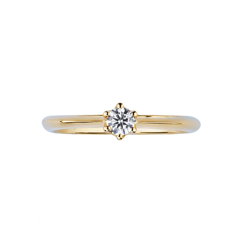 Verlobungsring aus Gelbgold 18k 0,20 ct Diamant