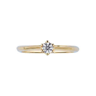 Verlobungsring aus Gelbgold 18k 0,20 ct Diamant