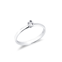 Verlobungsring Weißgold mit Diamanten günstig