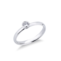 Verlobungsring aus Weißgold mit Diamant