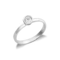 Verlobungsring Weißgold 750 mit Brillanten