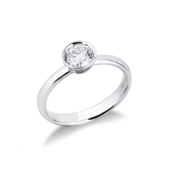 Verlobungsring Weißgold 18K Diamant 0,70
