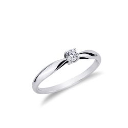 Verlobungsring Weißgold Diamant 0,15 Karat