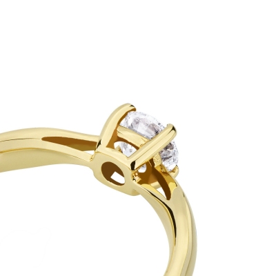 Verlobungsring Gelbgold mit Diamant 0,50 kt
