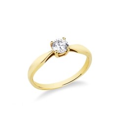 Verlobungsring Gelbgold mit Diamant 0,50 kt