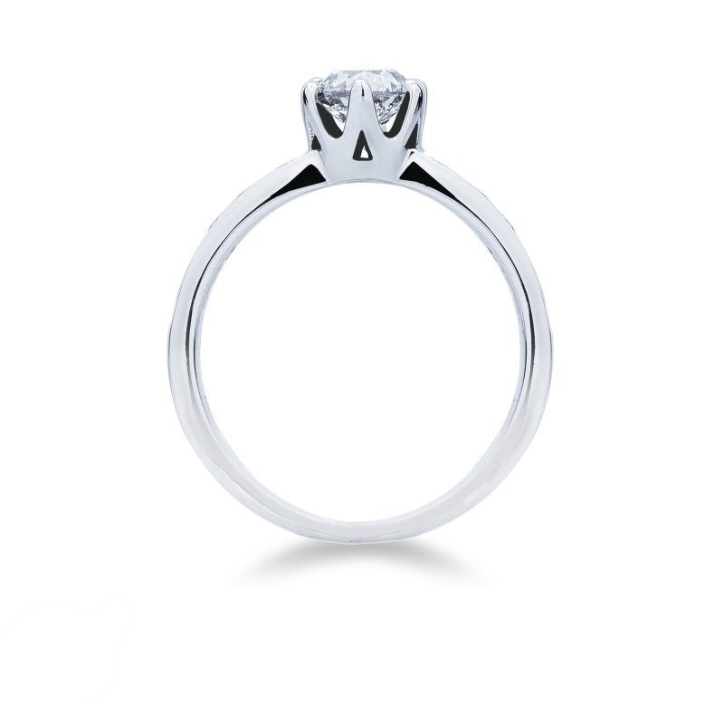 Verlobungsring aus Weißgold 18k mit einem 0,80 ct Diamant Verlobungsring aus Weißgold 18k mit einem 0,80 ct Diamant