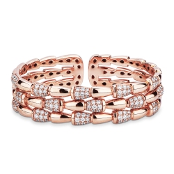 Armreif aus Roségold 18K mit Brillanten